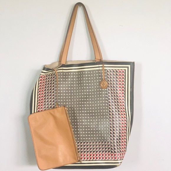 Tory Burch Kerrington tote/ Calathea print - Picture 1 of 10